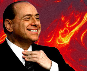 Silvio Berlusconi in uno dei rari momenti di pace domestica